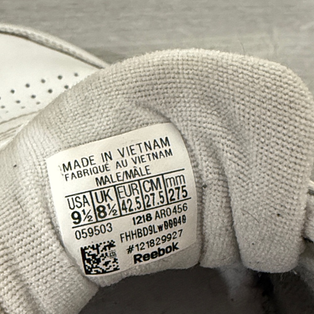 Reebok White with Green C85 Sneakers - Picture 7 of 7